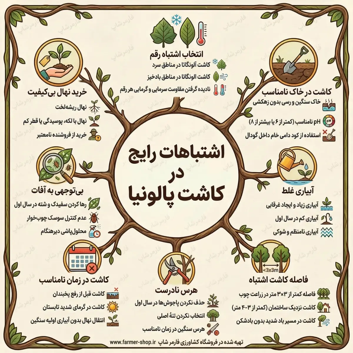مهمترین اشتباهاتی که در کشت پالونیا می‌تواند باعث شکست شما شود؟